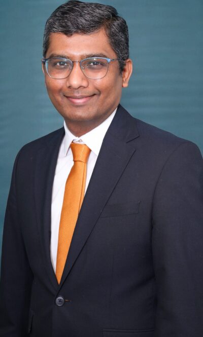 Abhijit with blue background