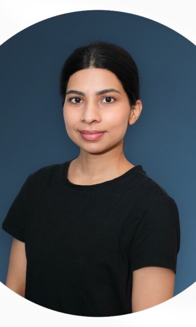 Sejal with Blue Background